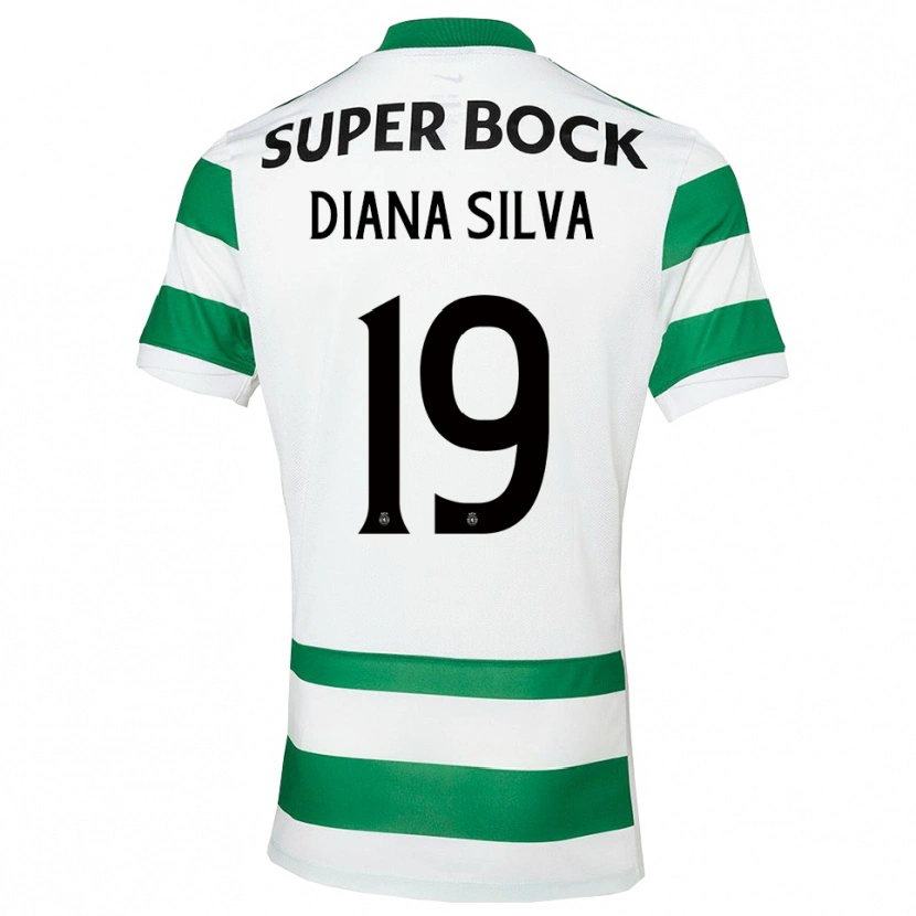 Danxen Hombre Camiseta Diana Micaela Abreu De Sousa E Silva #19 Verde Blanco 1ª Equipación 2025/26 La Camisa México