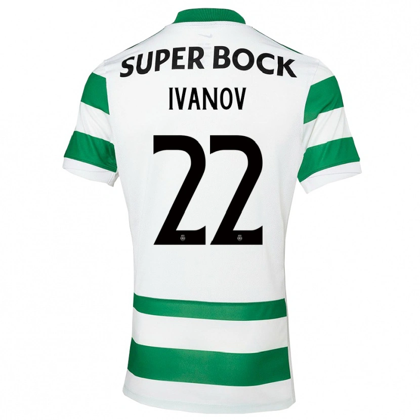 Danxen Hombre Camiseta David Ivanov #22 Verde Blanco 1ª Equipación 2025/26 La Camisa México