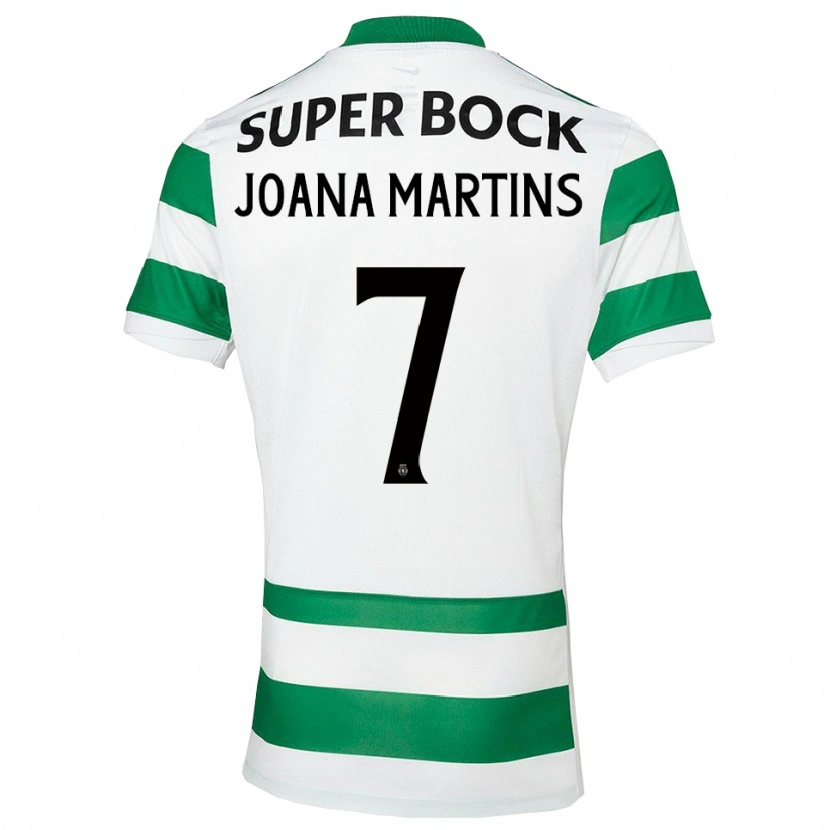 Danxen Hombre Camiseta Joana David Carromeu Martins #7 Verde Blanco 1ª Equipación 2025/26 La Camisa México