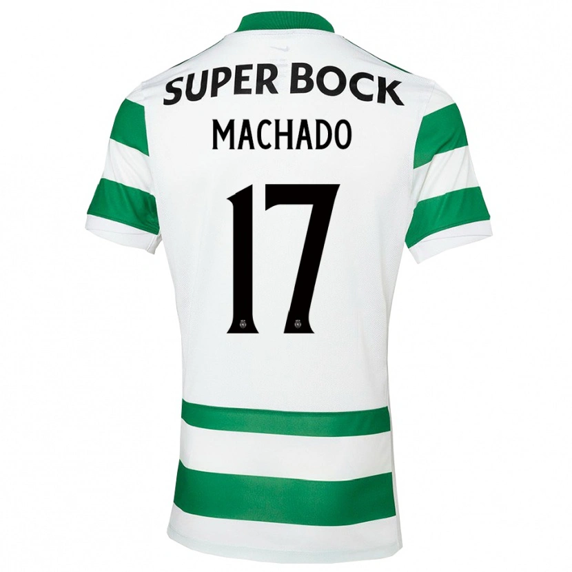Danxen Hombre Camiseta André Machado #17 Verde Blanco 1ª Equipación 2025/26 La Camisa México