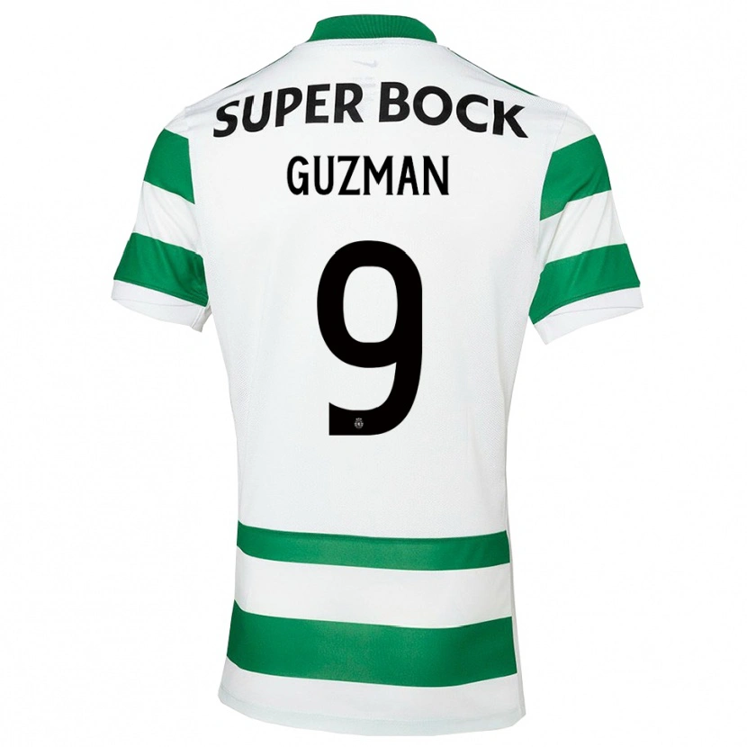 Danxen Hombre Camiseta Víctor Guzmán #9 Verde Blanco 1ª Equipación 2025/26 La Camisa México
