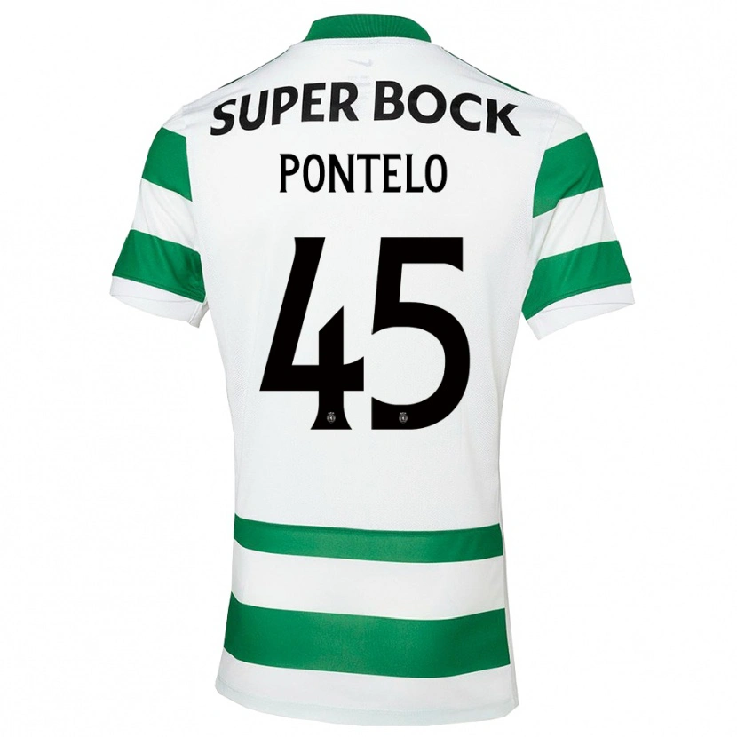 Danxen Hombre Camiseta Rafael Pontelo #45 Verde Blanco 1ª Equipación 2025/26 La Camisa México
