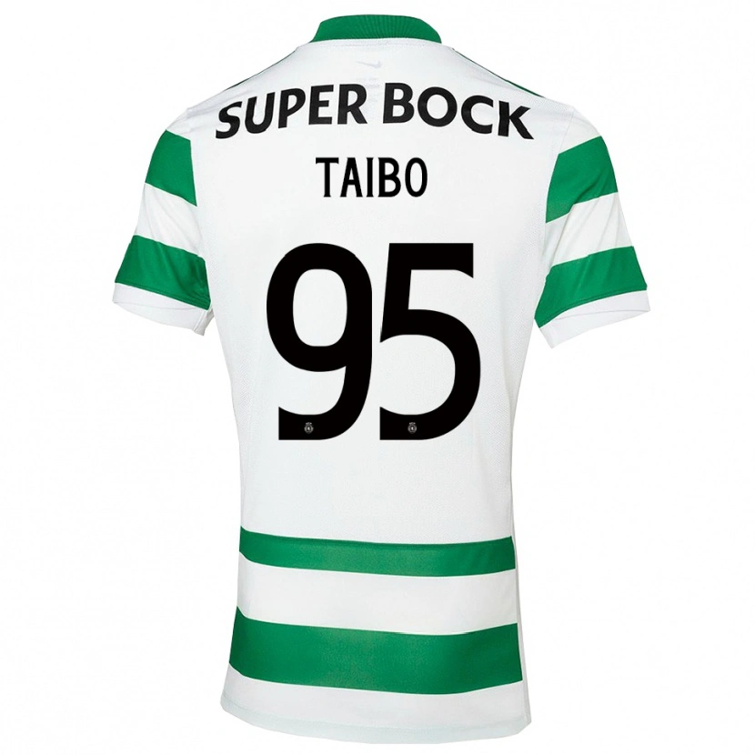 Danxen Hombre Camiseta Lucas Taibo #95 Verde Blanco 1ª Equipación 2025/26 La Camisa México