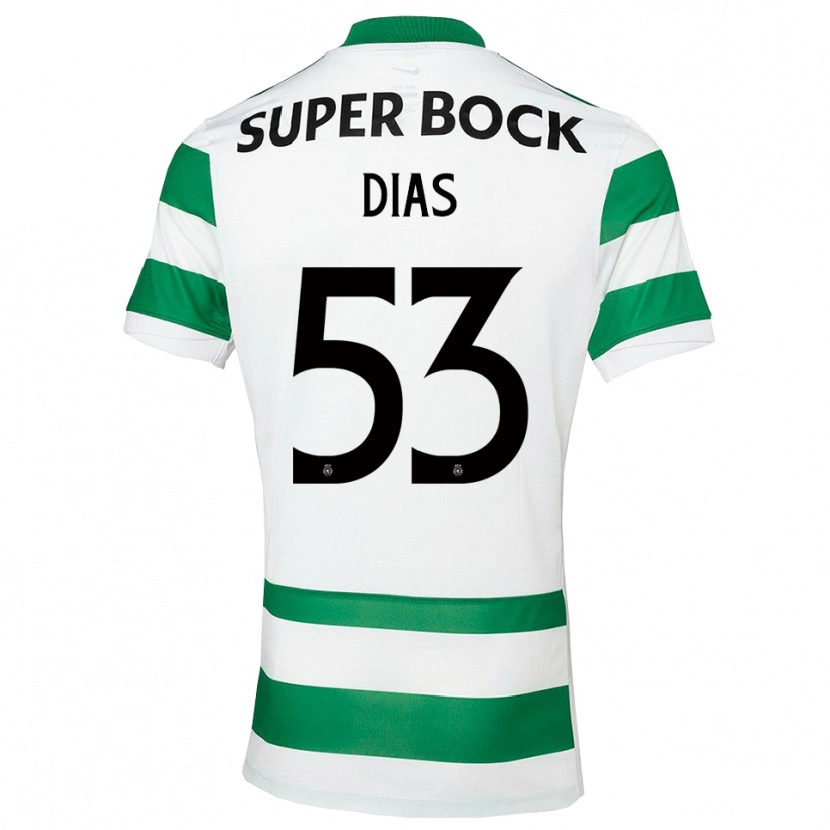 Danxen Hombre Camiseta Rodrigo Dias #53 Verde Blanco 1ª Equipación 2025/26 La Camisa México