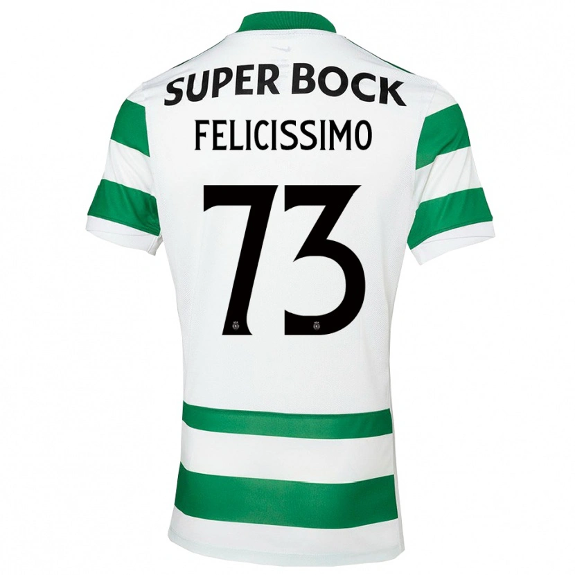 Danxen Hombre Camiseta Eduardo Felicíssimo #73 Verde Blanco 1ª Equipación 2025/26 La Camisa México