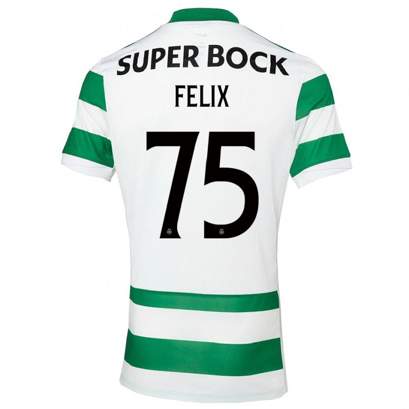 Danxen Hombre Camiseta Vando Félix #75 Verde Blanco 1ª Equipación 2025/26 La Camisa México