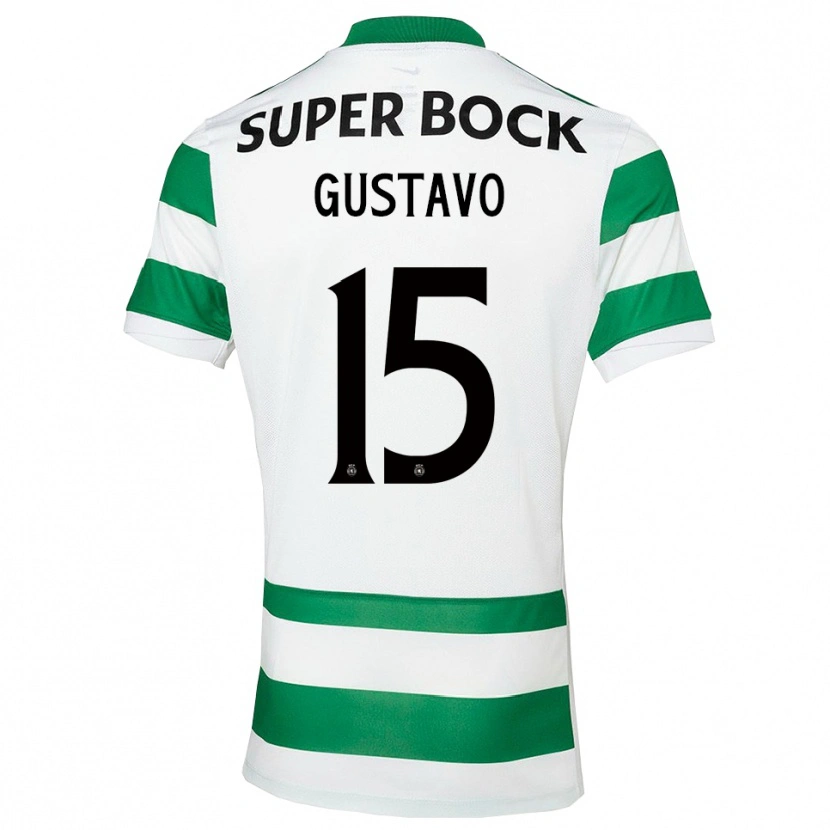 Danxen Hombre Camiseta Luís Gustavo #15 Verde Blanco 1ª Equipación 2025/26 La Camisa México