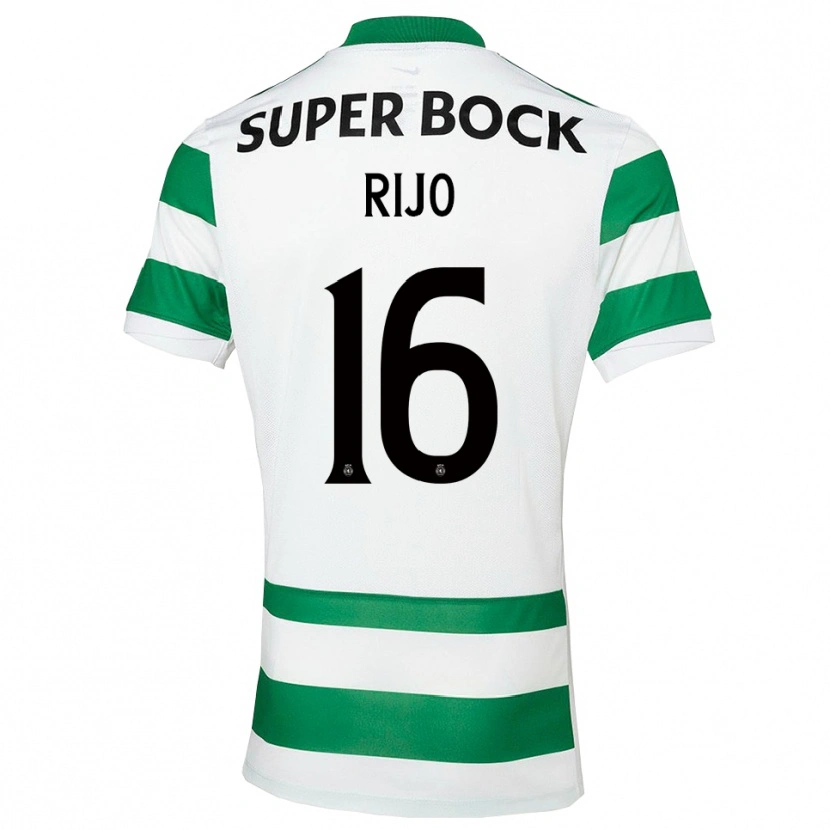 Danxen Hombre Camiseta João Rijo #16 Verde Blanco 1ª Equipación 2025/26 La Camisa México