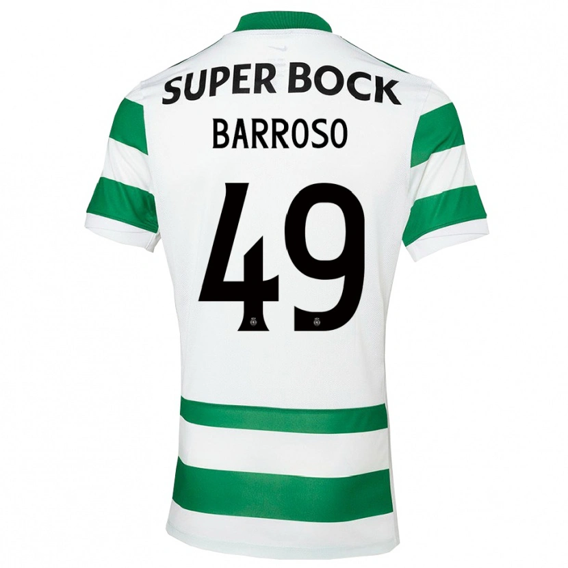 Danxen Hombre Camiseta Leonardo Barroso #49 Verde Blanco 1ª Equipación 2025/26 La Camisa México