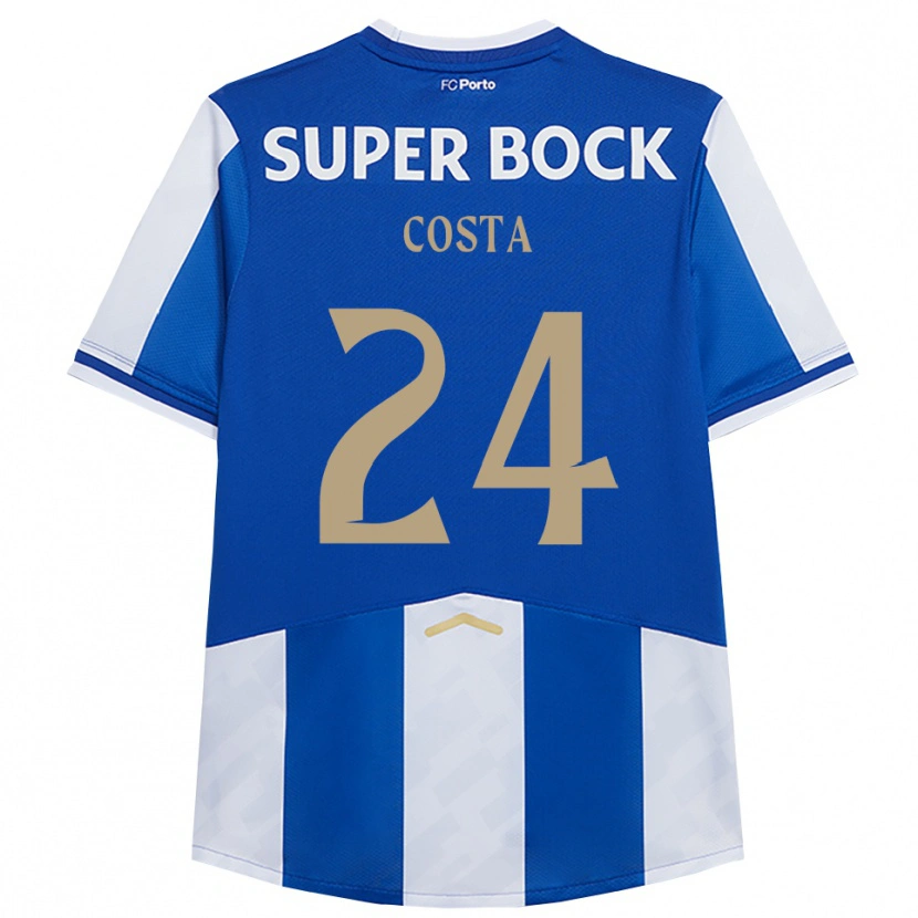 Danxen Hombre Camiseta João Costa #24 Azul Blanco 1ª Equipación 2025/26 La Camisa México