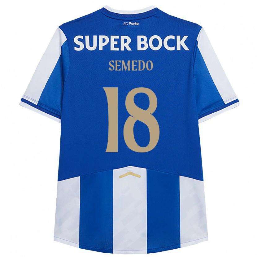 Danxen Hombre Camiseta Adriana Semedo #18 Azul Blanco 1ª Equipación 2025/26 La Camisa México
