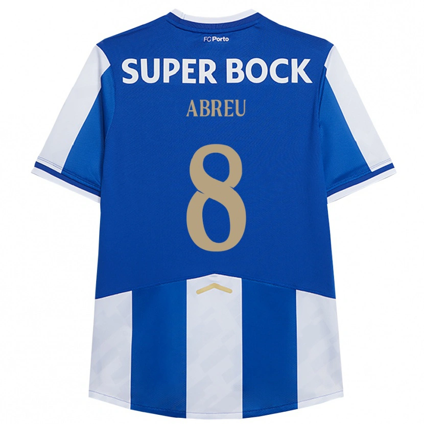 Danxen Hombre Camiseta João Abreu #8 Azul Blanco 1ª Equipación 2025/26 La Camisa México