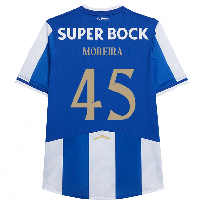 Danxen Hombre Camiseta João Moreira #45 Azul Blanco 1ª Equipación 2025/26 La Camisa México