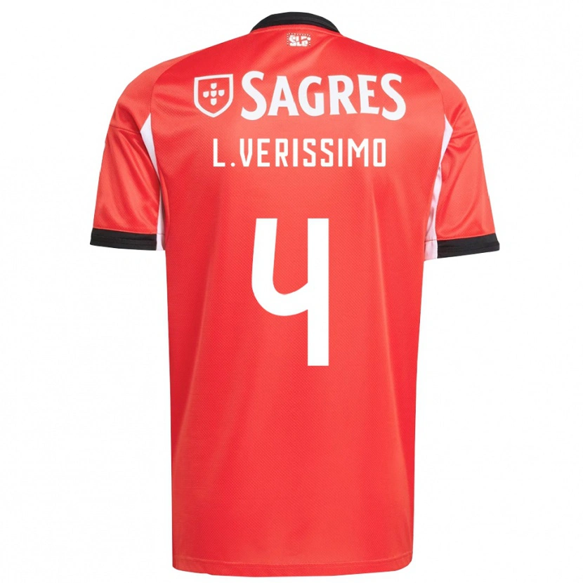 Danxen Hombre Camiseta Lucas Verissimo #4 Rojo Blanco 1ª Equipación 2025/26 La Camisa México