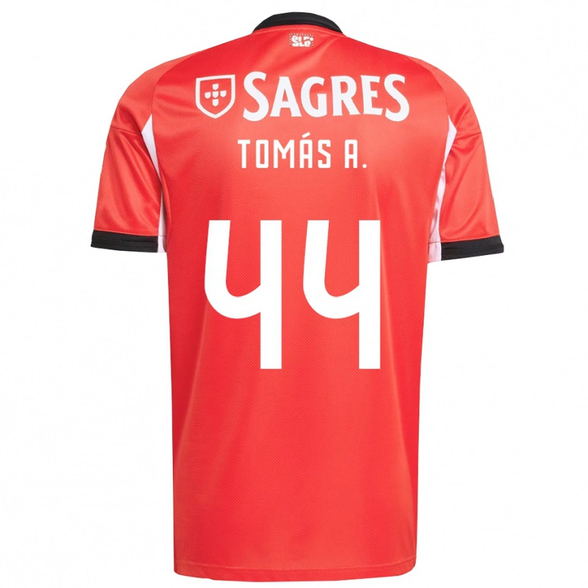 Danxen Hombre Camiseta Tomás Araújo #44 Rojo Blanco 1ª Equipación 2025/26 La Camisa México