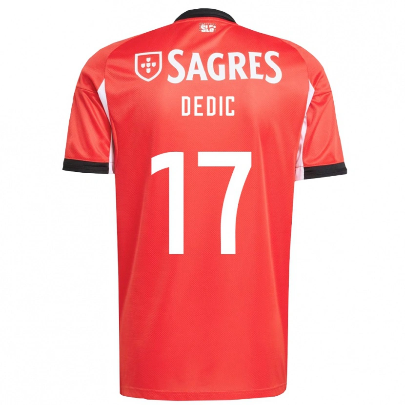 Danxen Hombre Camiseta Amar Dedic #17 Rojo Blanco 1ª Equipación 2025/26 La Camisa México