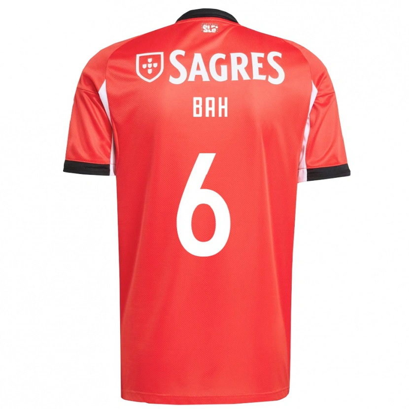 Danxen Hombre Camiseta Alexander Bah #6 Rojo Blanco 1ª Equipación 2025/26 La Camisa México