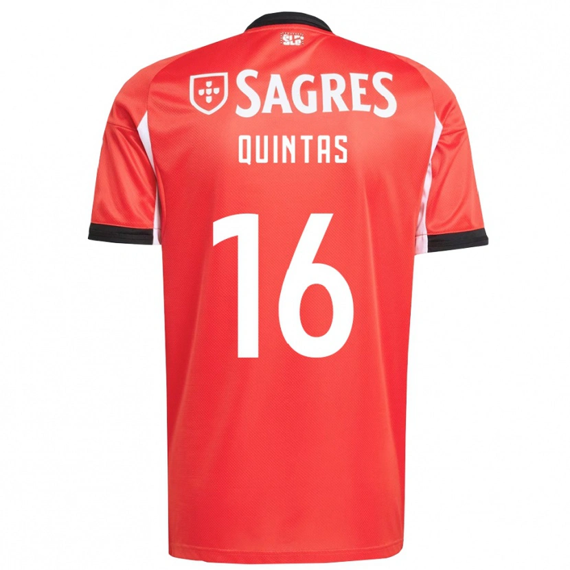 Danxen Hombre Camiseta Rafael Quintas #16 Rojo Blanco 1ª Equipación 2025/26 La Camisa México