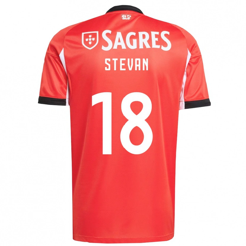 Danxen Hombre Camiseta Stevan #18 Rojo Blanco 1ª Equipación 2025/26 La Camisa México