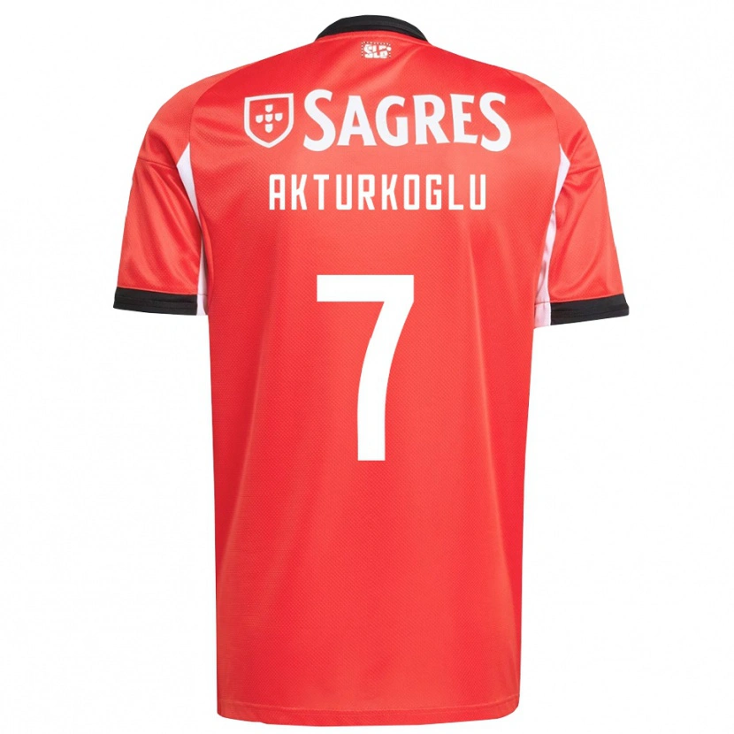Danxen Hombre Camiseta Kerem Aktürkoğlu #7 Rojo Blanco 1ª Equipación 2025/26 La Camisa México