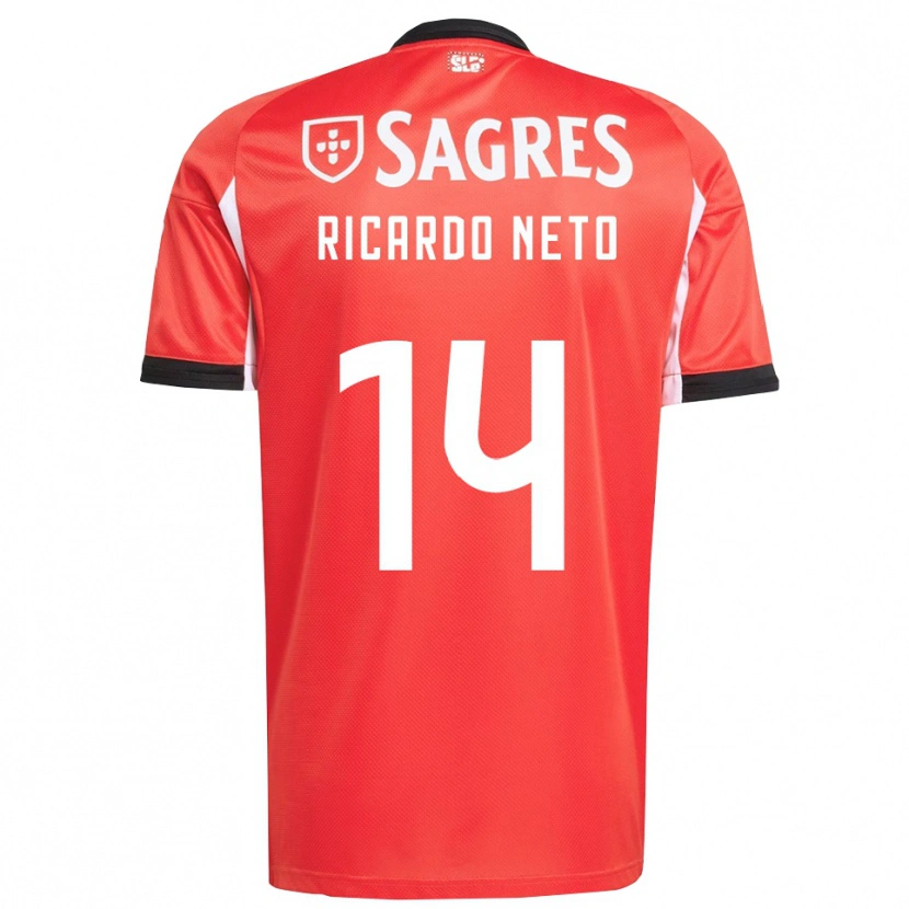 Danxen Hombre Camiseta Ricardo Neto #14 Rojo Blanco 1ª Equipación 2025/26 La Camisa México