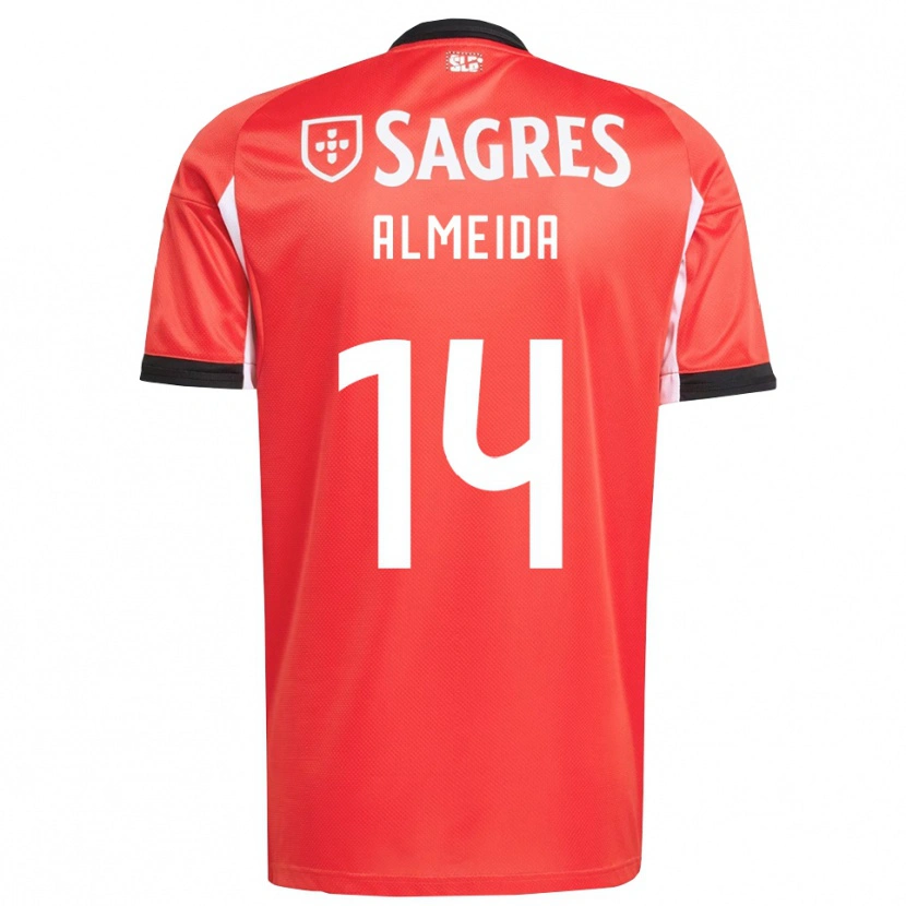 Danxen Hombre Camiseta Letícia Almeida #14 Rojo Blanco 1ª Equipación 2025/26 La Camisa México