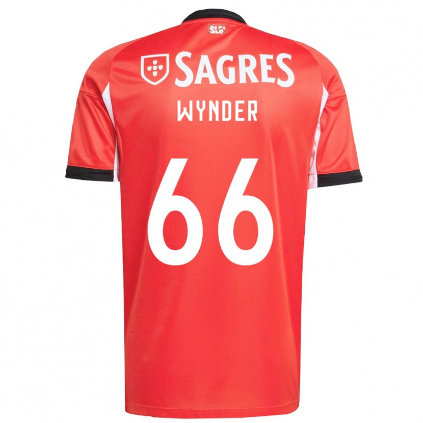 Danxen Hombre Camiseta Joshua Wynder #66 Rojo Blanco 1ª Equipación 2025/26 La Camisa México