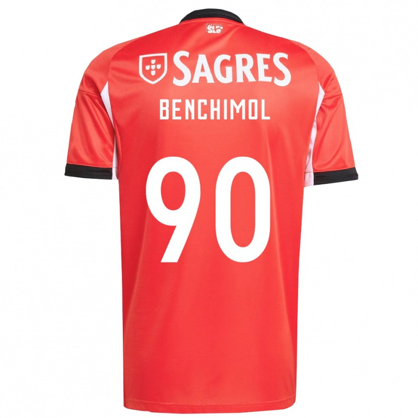 Danxen Hombre Camiseta Benchimol #90 Rojo Blanco 1ª Equipación 2025/26 La Camisa México