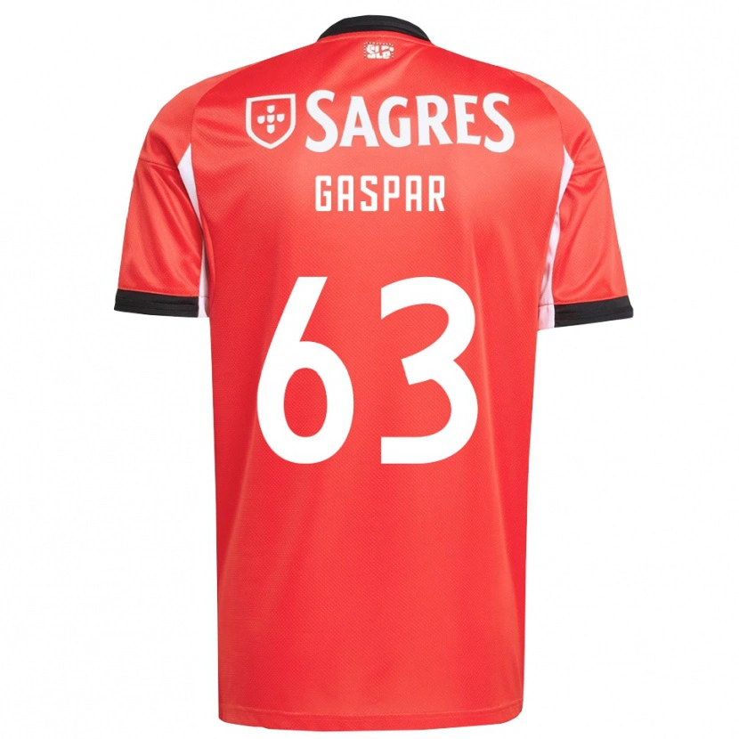 Danxen Hombre Camiseta Guilherme Gaspar #63 Rojo Blanco 1ª Equipación 2025/26 La Camisa México