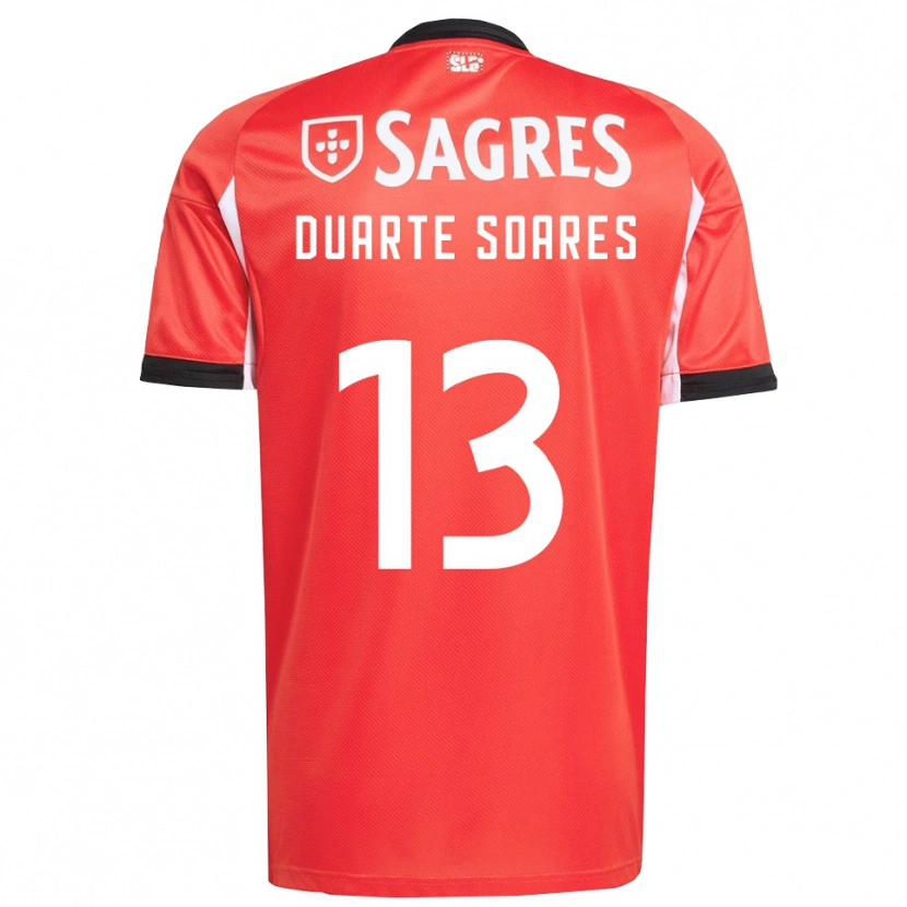 Danxen Hombre Camiseta Duarte Soares #13 Rojo Blanco 1ª Equipación 2025/26 La Camisa México