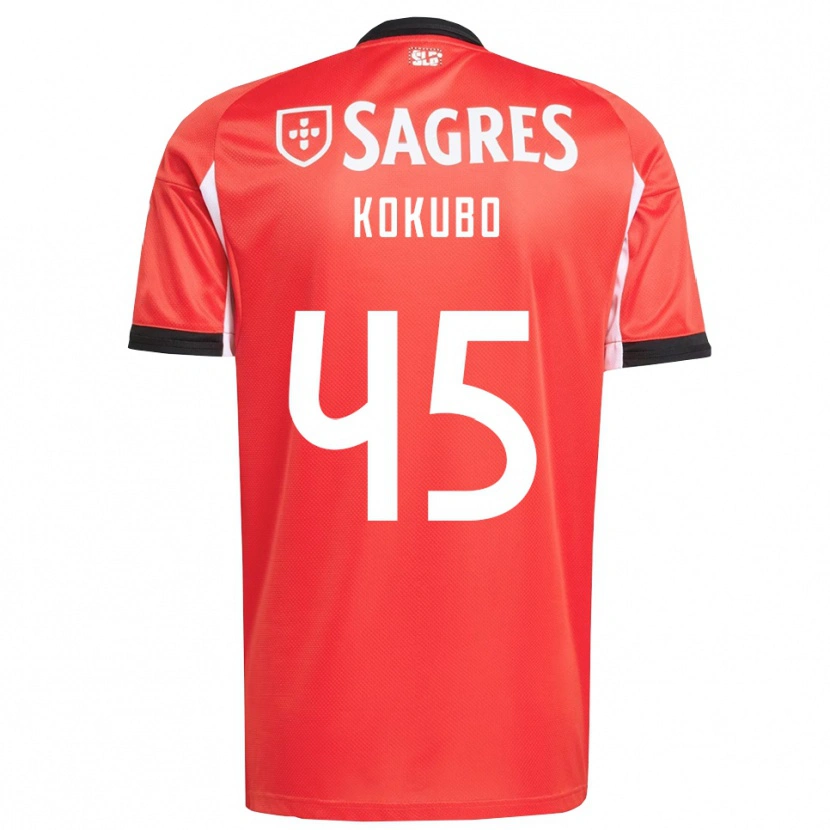 Danxen Hombre Camiseta Leo Kokubo #45 Rojo Blanco 1ª Equipación 2025/26 La Camisa México