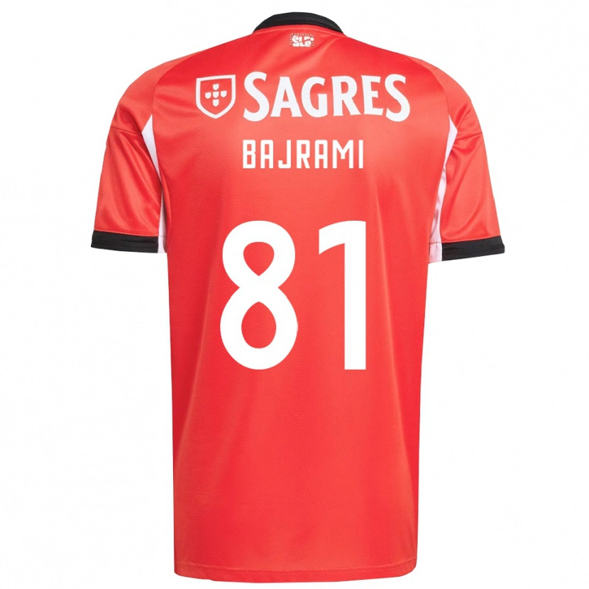 Danxen Hombre Camiseta Adrian Bajrami #81 Rojo Blanco 1ª Equipación 2025/26 La Camisa México