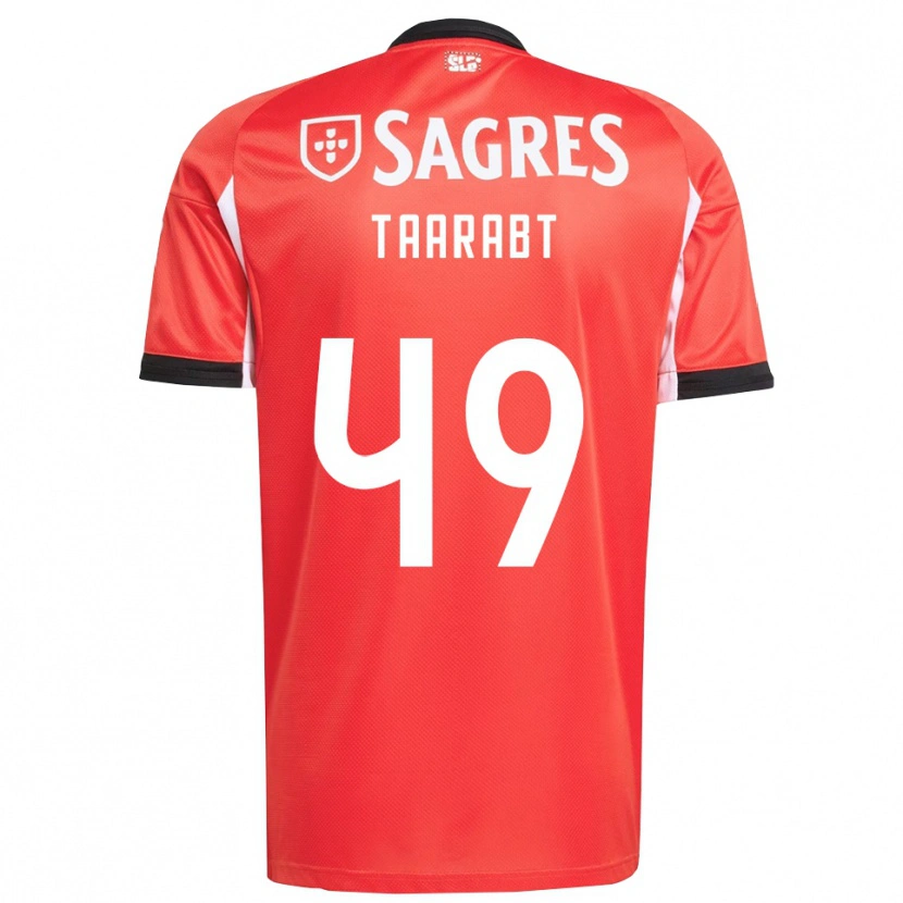 Danxen Hombre Camiseta Adel Taarabt #49 Rojo Blanco 1ª Equipación 2025/26 La Camisa México