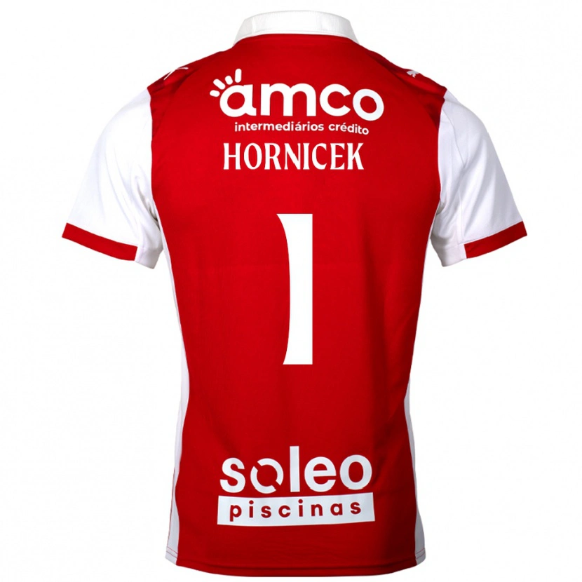 Danxen Hombre Camiseta Lukas Hornicek #1 Rojo Blanco 1ª Equipación 2025/26 La Camisa México