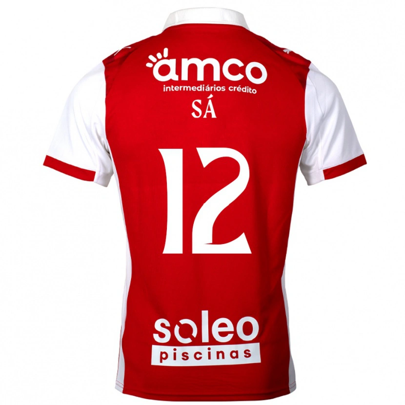 Danxen Hombre Camiseta Tiago Sá #12 Rojo Blanco 1ª Equipación 2025/26 La Camisa México