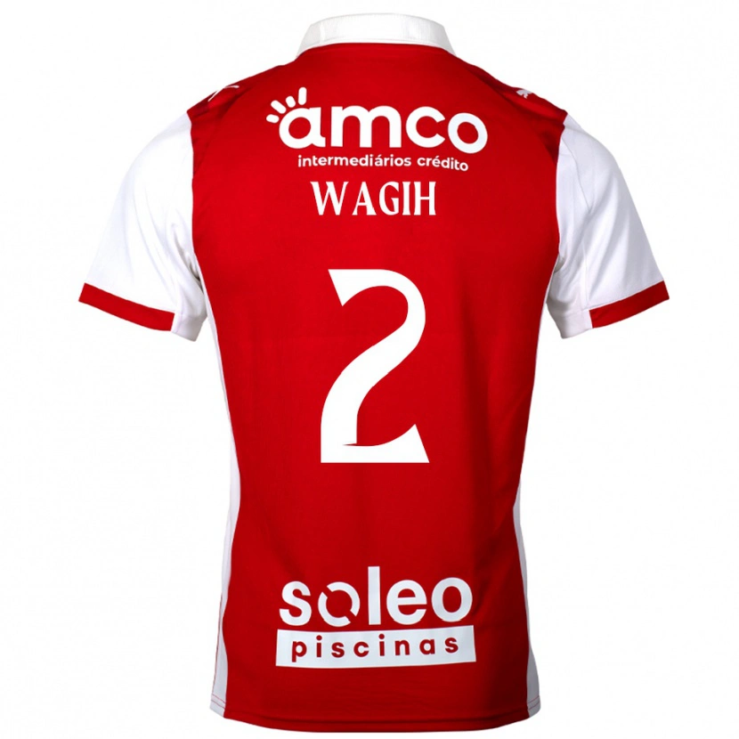 Danxen Hombre Camiseta Youssef Wagih #2 Rojo Blanco 1ª Equipación 2025/26 La Camisa México
