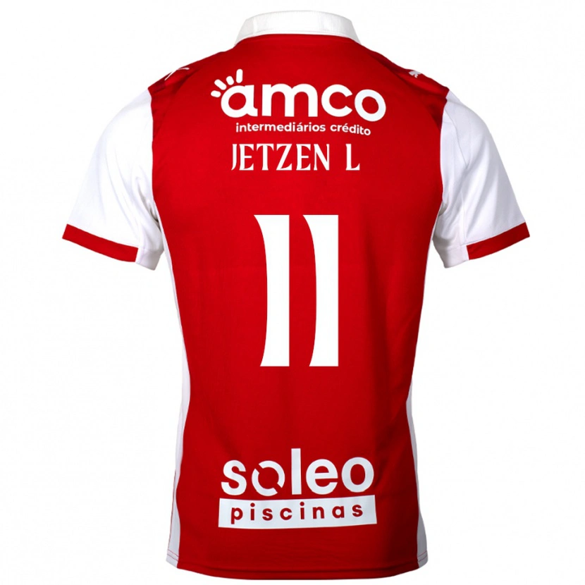 Danxen Hombre Camiseta Jetzen Lopez #11 Rojo Blanco 1ª Equipación 2025/26 La Camisa México