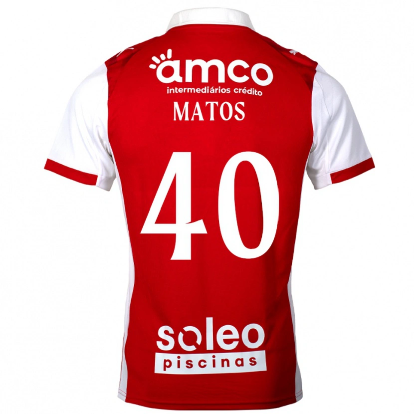 Danxen Hombre Camiseta João Matos #40 Rojo Blanco 1ª Equipación 2025/26 La Camisa México