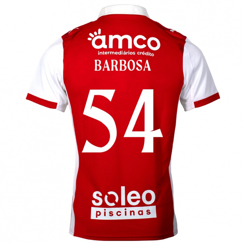 Danxen Hombre Camiseta Gui Barbosa #54 Rojo Blanco 1ª Equipación 2025/26 La Camisa México