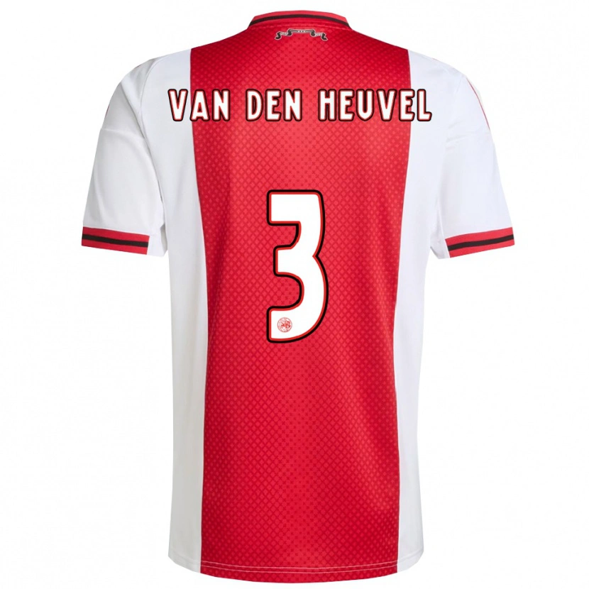 Danxen Hombre Camiseta Nino Van Den Heuvel #3 Rojo Blanco 1ª Equipación 2025/26 La Camisa México