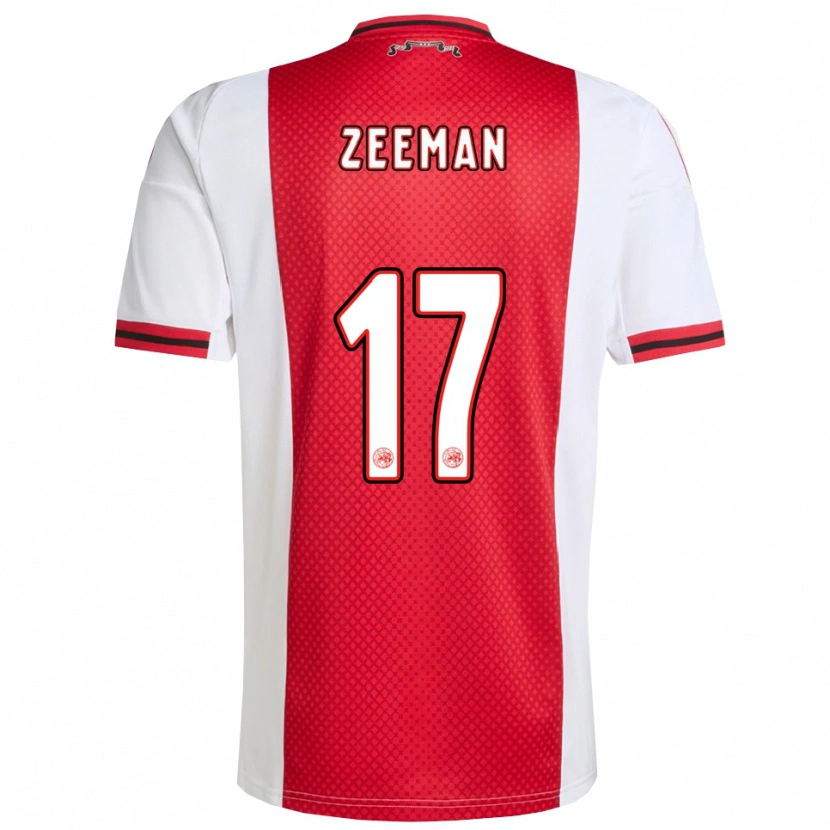 Danxen Hombre Camiseta Kelly Zeeman #17 Rojo Blanco 1ª Equipación 2025/26 La Camisa México