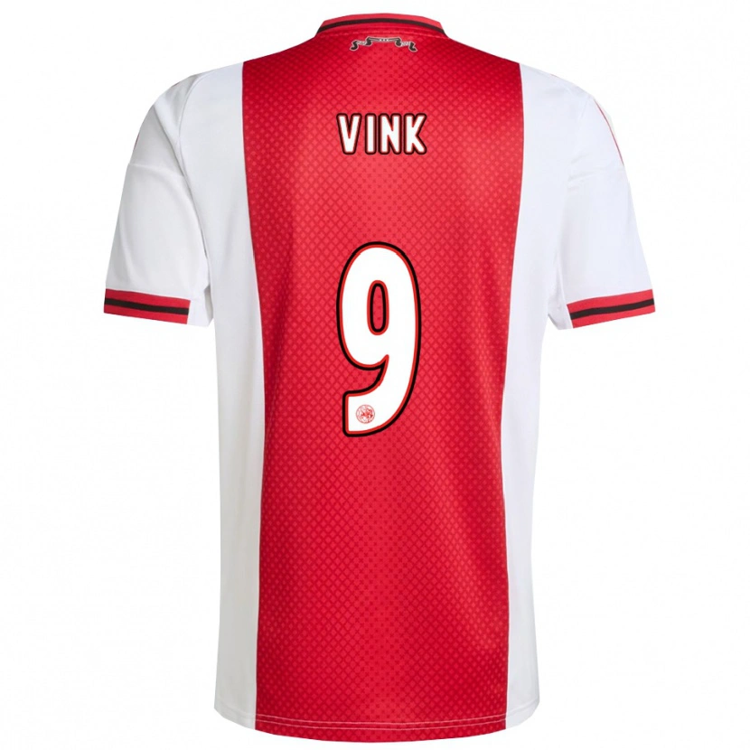 Danxen Hombre Camiseta Skye Vink #9 Rojo Blanco 1ª Equipación 2025/26 La Camisa México
