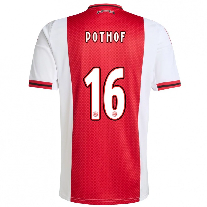 Danxen Hombre Camiseta Isa Pothof #16 Rojo Blanco 1ª Equipación 2025/26 La Camisa México