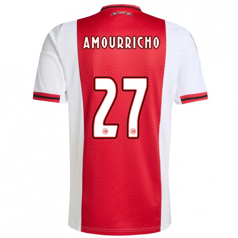 Danxen Hombre Camiseta Amourricho Van Axel Dongen #27 Rojo Blanco 1ª Equipación 2025/26 La Camisa México