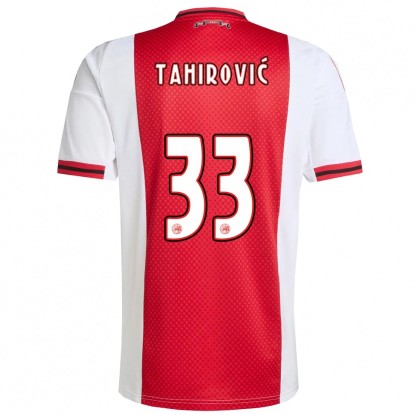 Danxen Hombre Camiseta Benjamin Tahirovic #33 Rojo Blanco 1ª Equipación 2025/26 La Camisa México