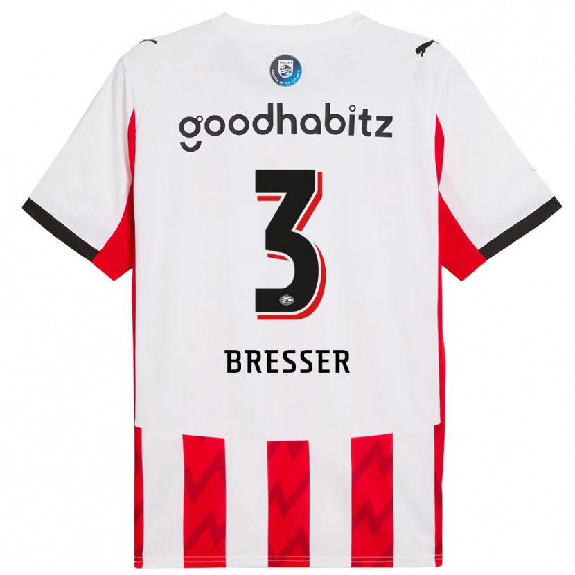Danxen Hombre Camiseta Michael Bresser #3 Rojo Blanco 1ª Equipación 2025/26 La Camisa México