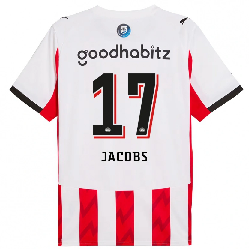 Danxen Hombre Camiseta Lore Jacobs #17 Rojo Blanco 1ª Equipación 2025/26 La Camisa México