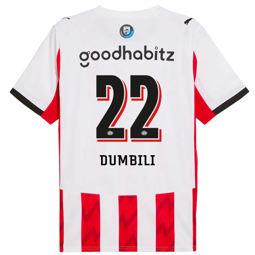 Danxen Hombre Camiseta Samuel Dumbili #22 Rojo Blanco 1ª Equipación 2025/26 La Camisa México