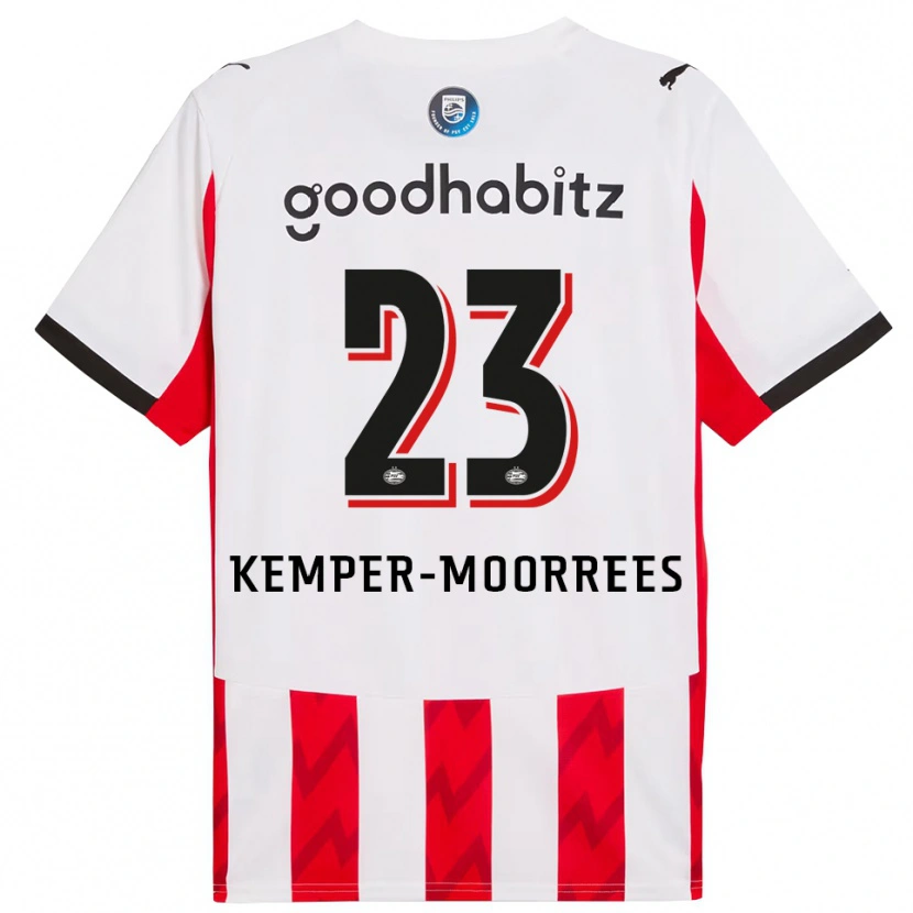 Danxen Hombre Camiseta Myrthe Kemper-Moorrees #23 Rojo Blanco 1ª Equipación 2025/26 La Camisa México
