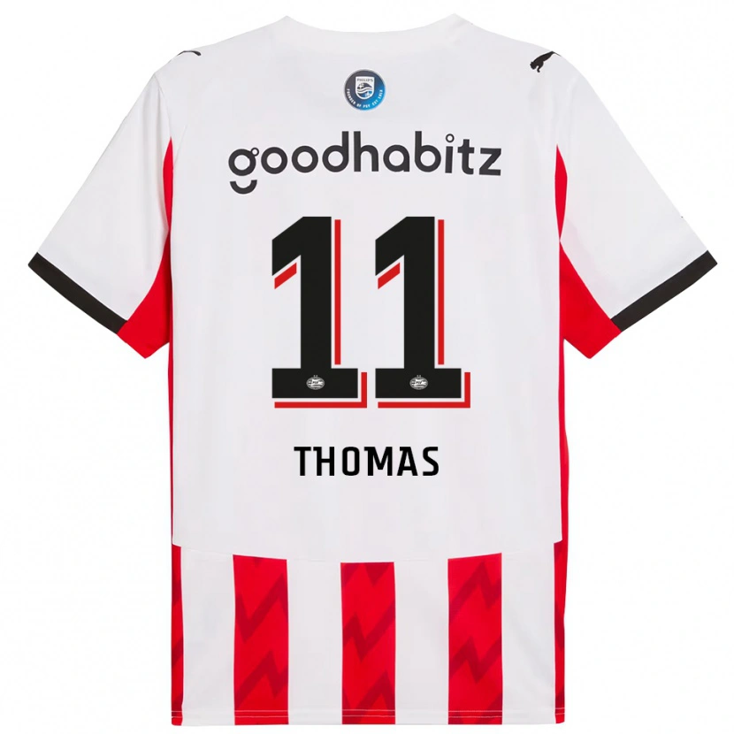 Danxen Hombre Camiseta Ayodele Thomas #11 Rojo Blanco 1ª Equipación 2025/26 La Camisa México